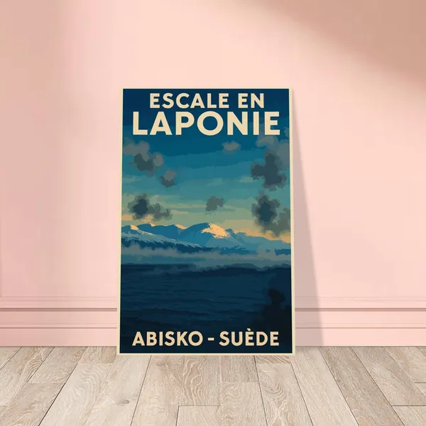 Affiche vintage Abisko, Laponie