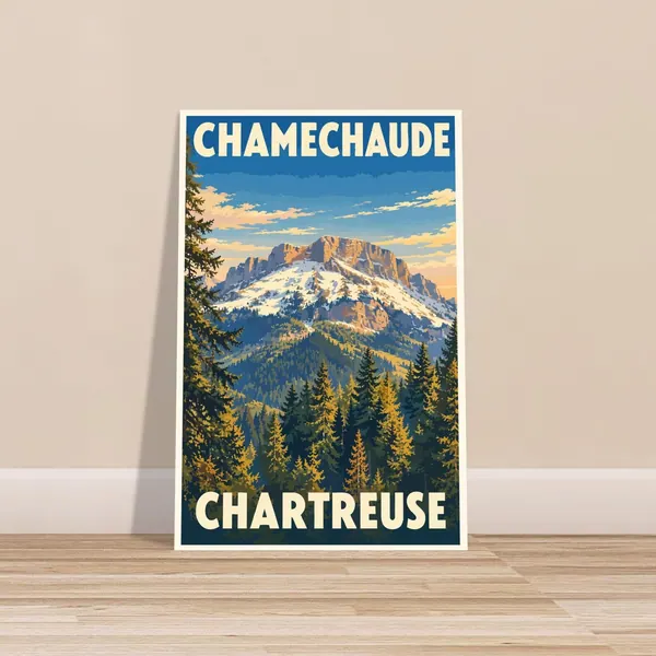 Affiche vintage Chamechaude en été