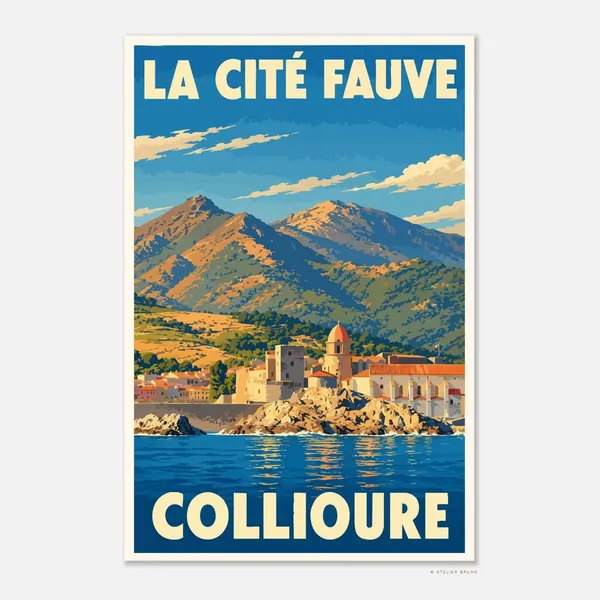 Affiche vintage Collioure