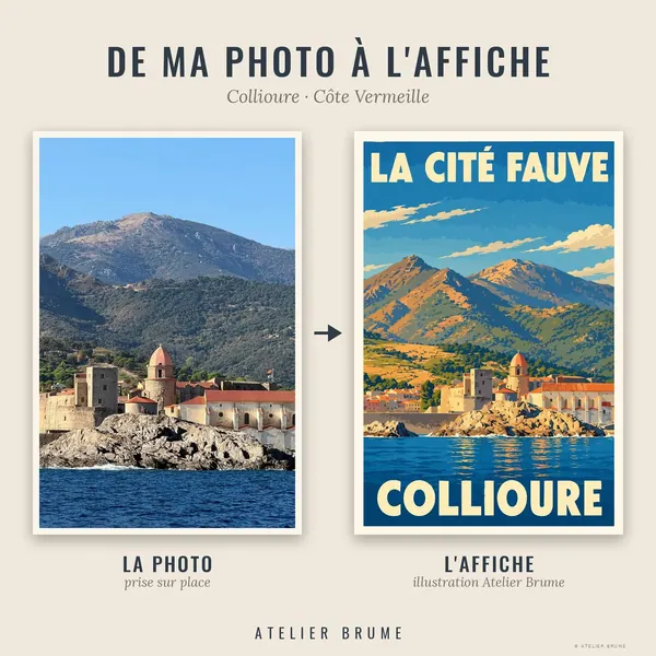 Affiche Collioure, vue 2