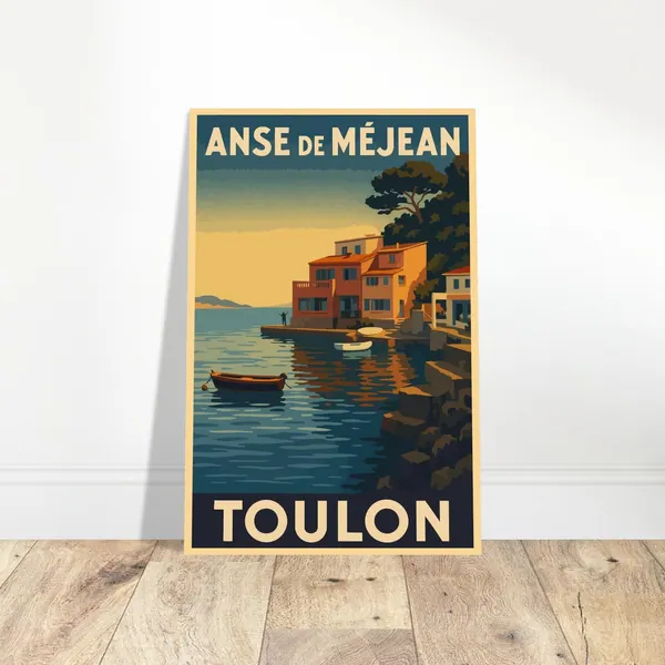 Affiche vintage L'anse de Méjean, Toulon