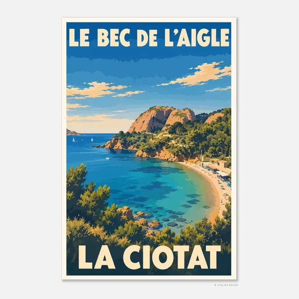 Affiche vintage Le Bec de l'Aigle