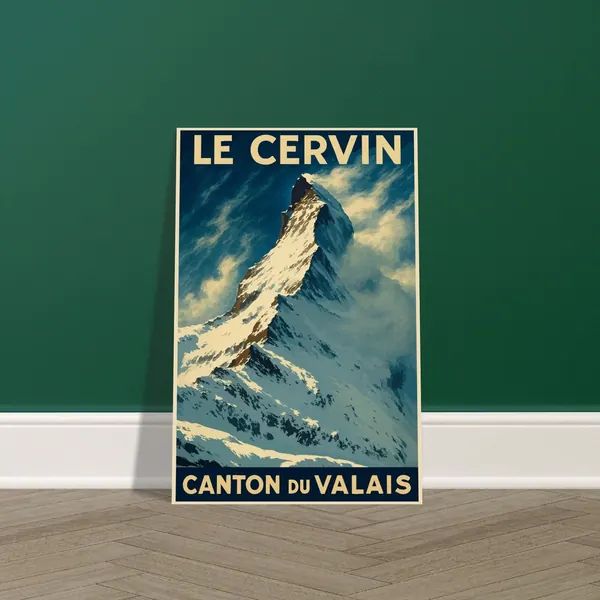 Affiche vintage Le Cervin, Valais