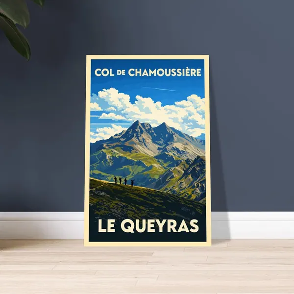 Affiche vintage Le col de Chamoussière