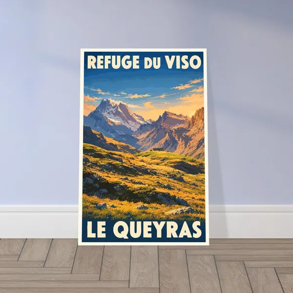 Affiche vintage Le refuge du Viso
