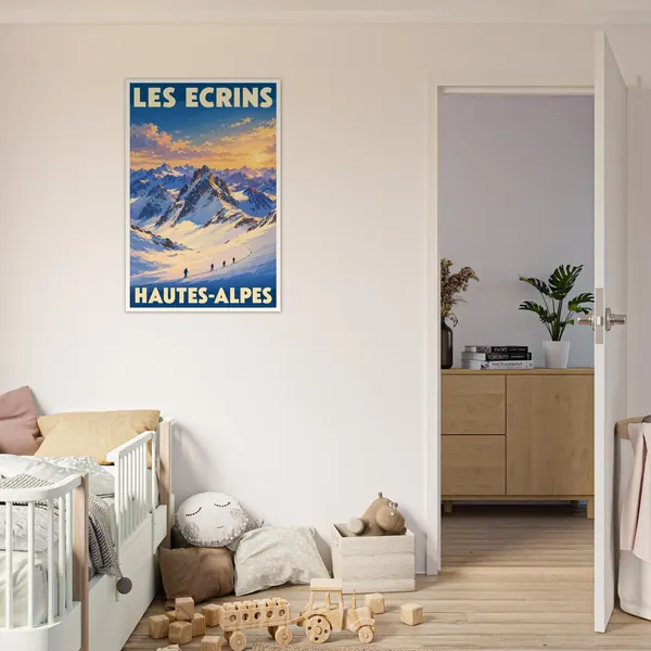 Affiche Les Écrins au lever du soleil, vue 2