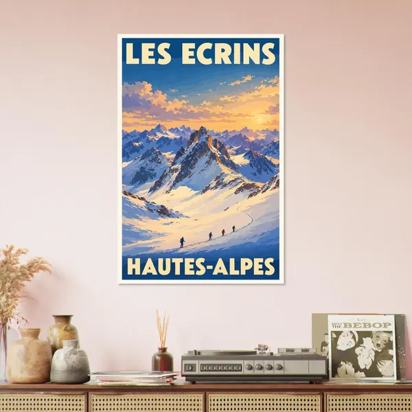 Affiche Les Écrins au lever du soleil, vue 3