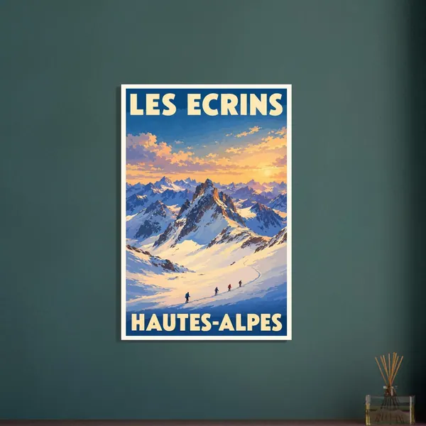 Affiche Les Écrins au lever du soleil, vue 4