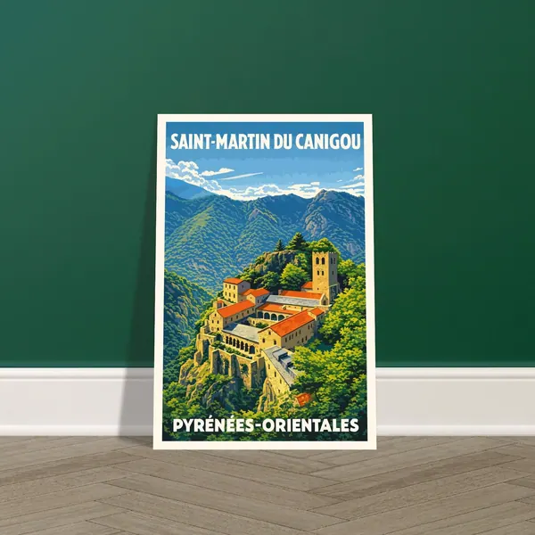Affiche vintage Saint-Martin-du-Canigou