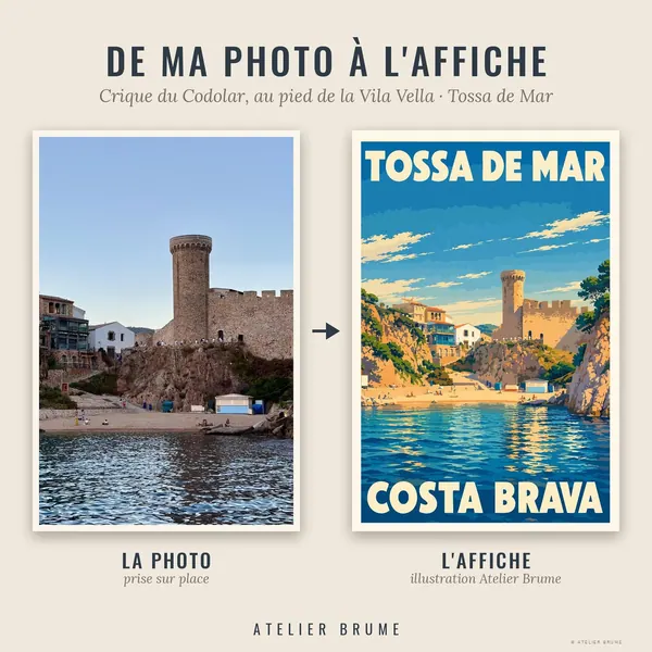 Affiche Tossa de Mar, vue 2